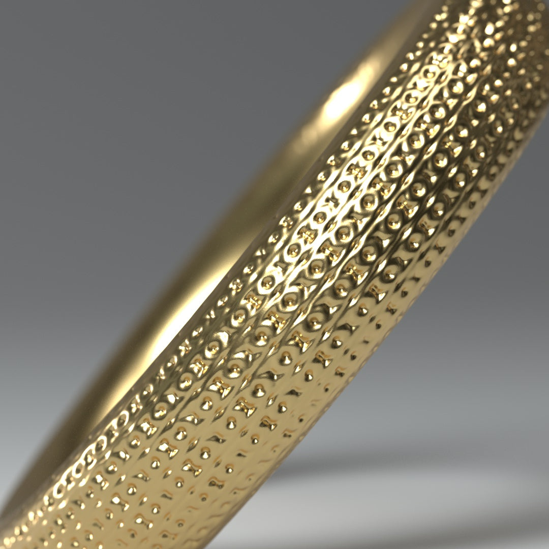 Narrow gold ring 14 carat yellow gold | MICROMESH