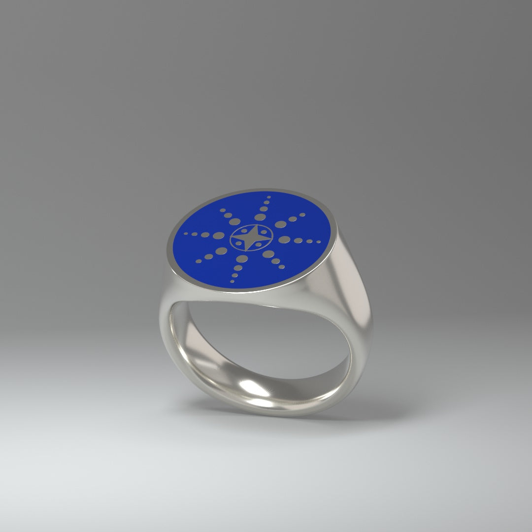 Anello con sigillo rotondo | SILVER STAR