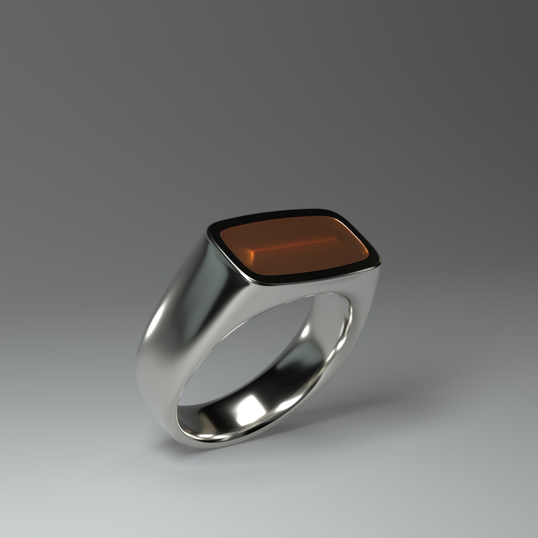 Anillo de sello de plata | LA LÍNEA