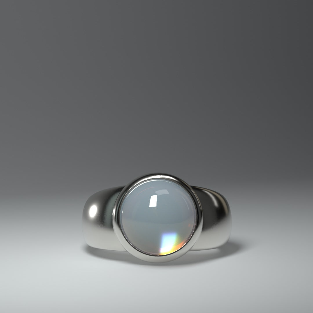 Silberring | Mondstein Cabochon