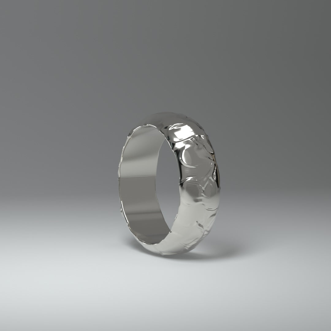 Anillo de banda | PLATA LÍQUIDA UNTADA