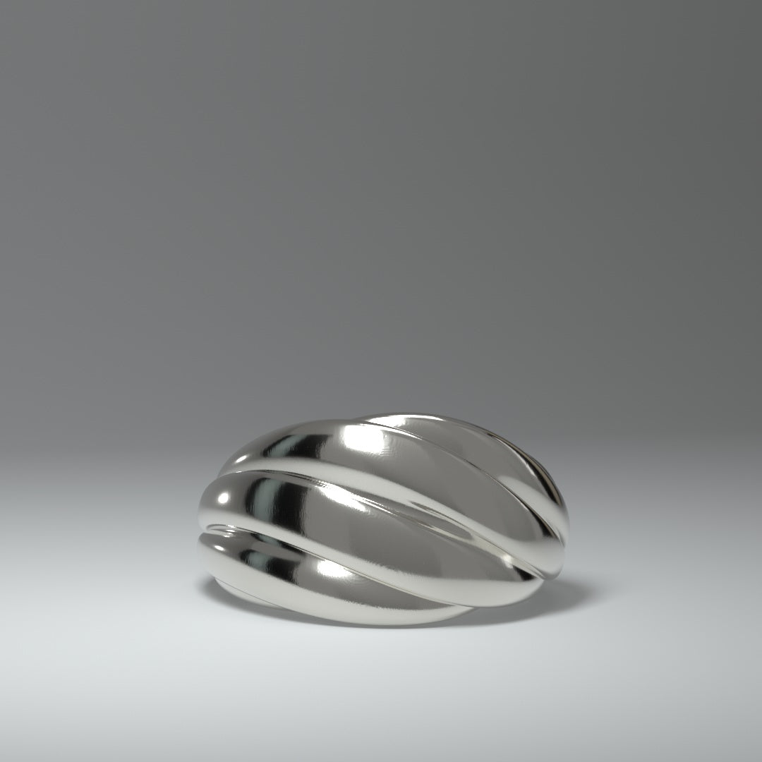 Breiter Silberring | TWISTED FOLDS