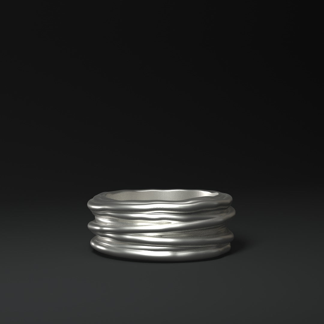 Breiter Silberring | WIRE WRAPPED