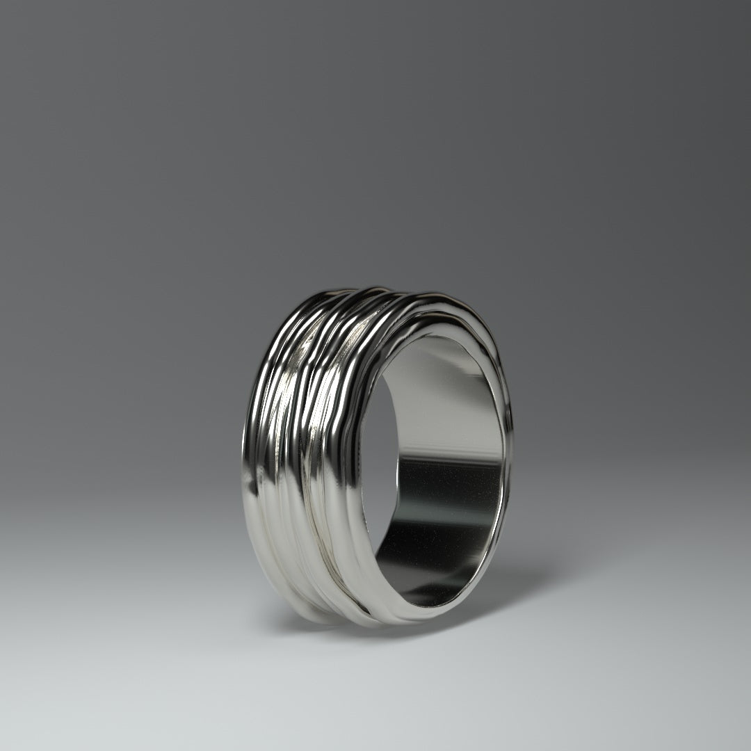 Breiter Silberring | WIRE WRAPPED