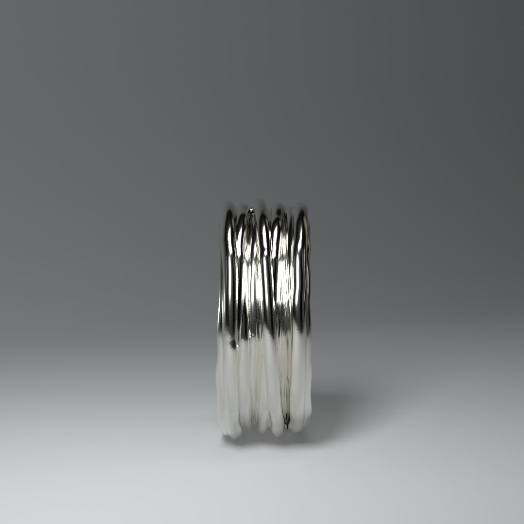 Breiter Silberring | WIRE WRAPPED