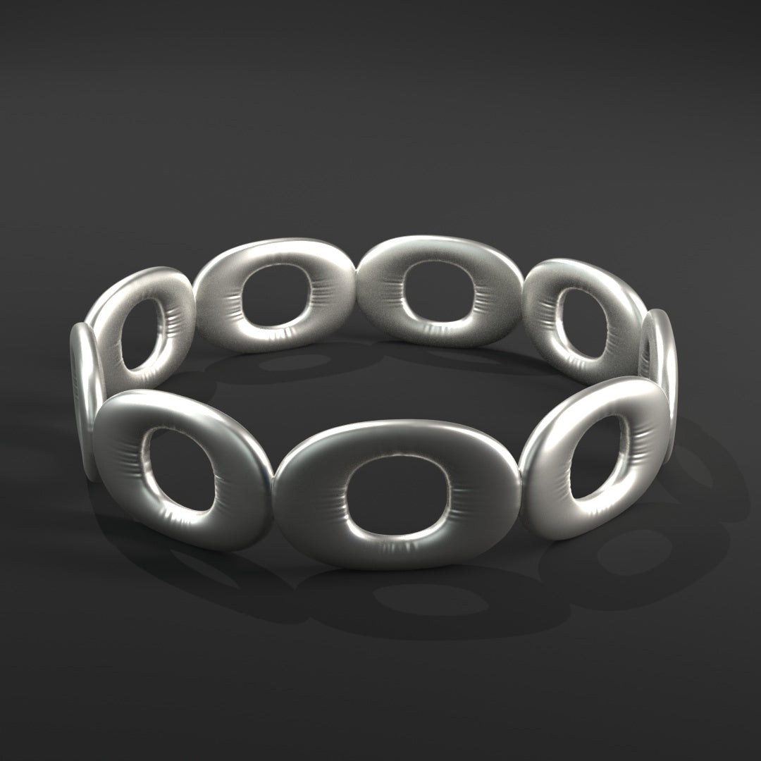 Armreif "flattened bended"