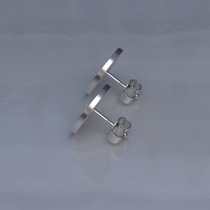 Boucles d'oreilles clous avec image animée "Diamant"