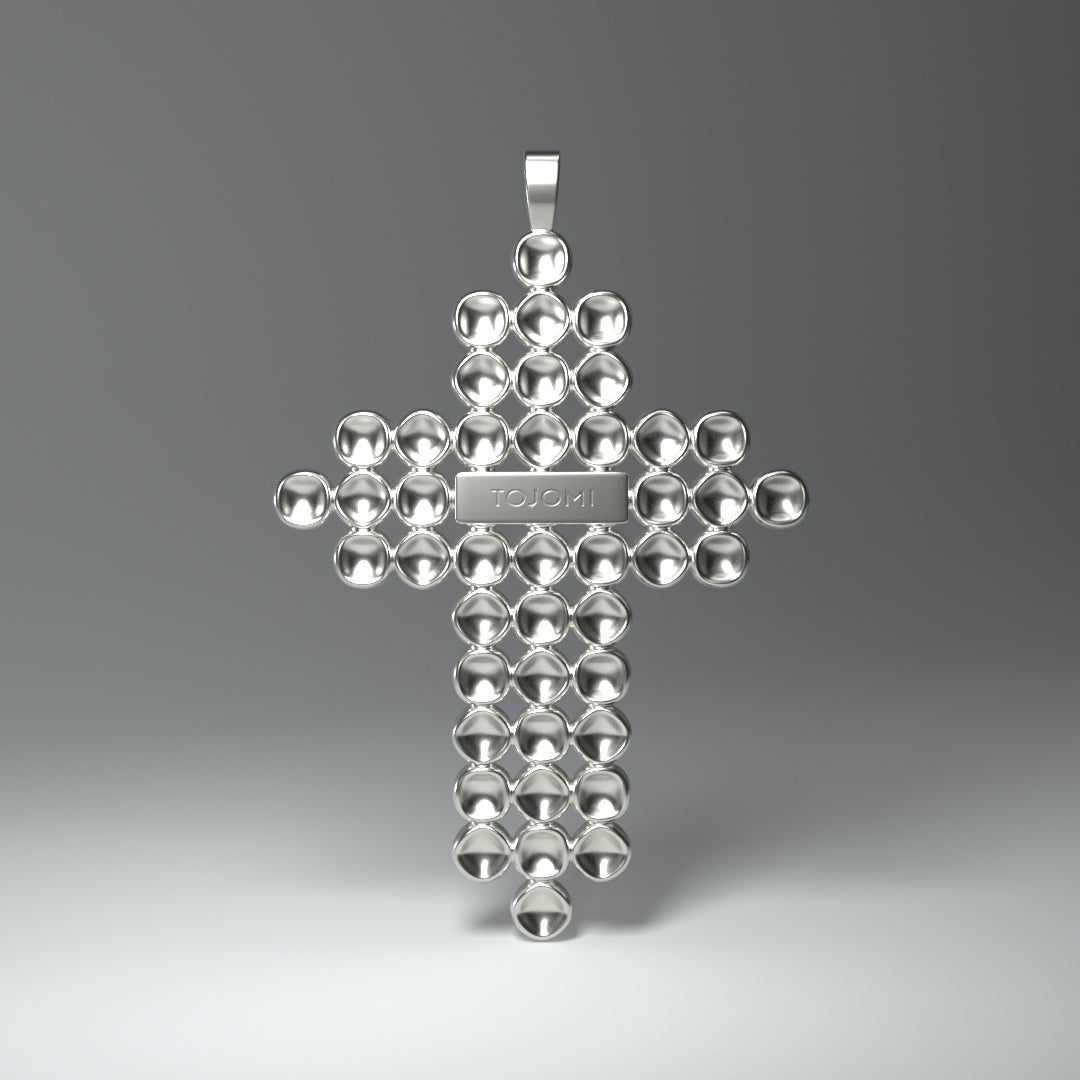 Anhänger "Kreuz" Silber mit Kaltemaille-Elementen - TOJOMI