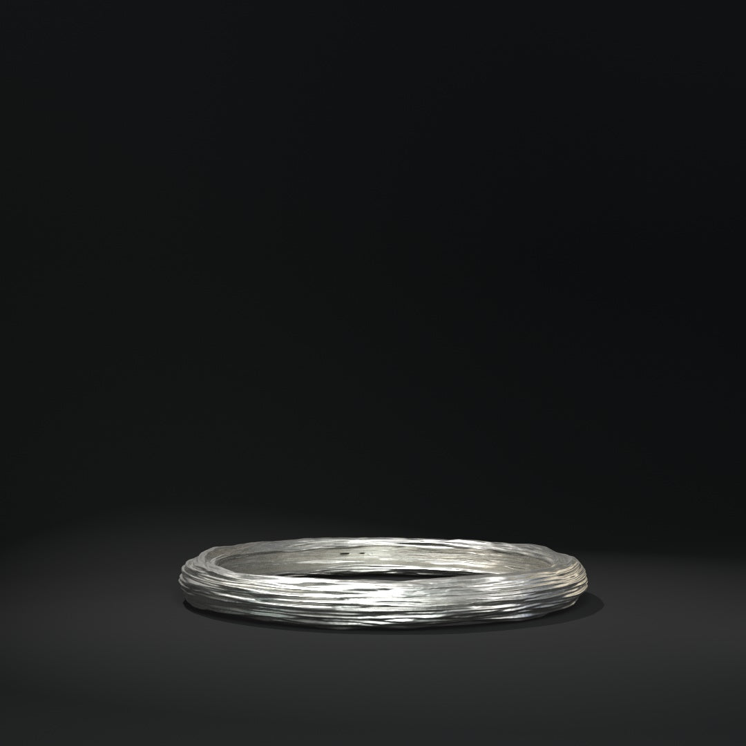 Colgante "anillo grande con pliegues y arrugas"