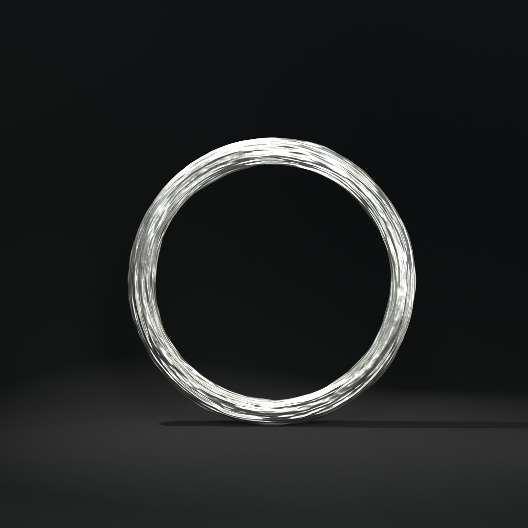 Colgante "anillo grande con pliegues y arrugas"