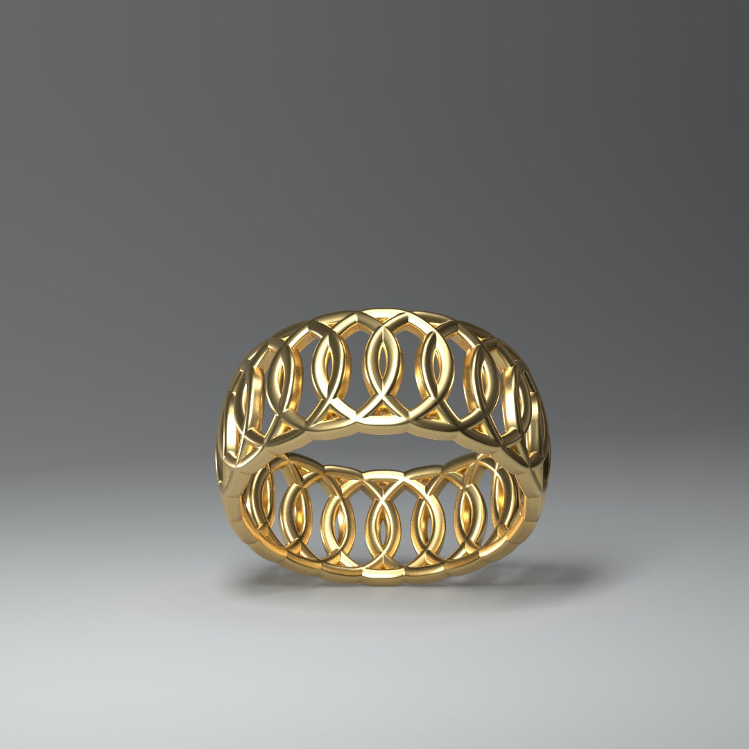 Ring "Ringpattern" 14 K Gelbgold (585) - TOJOMI