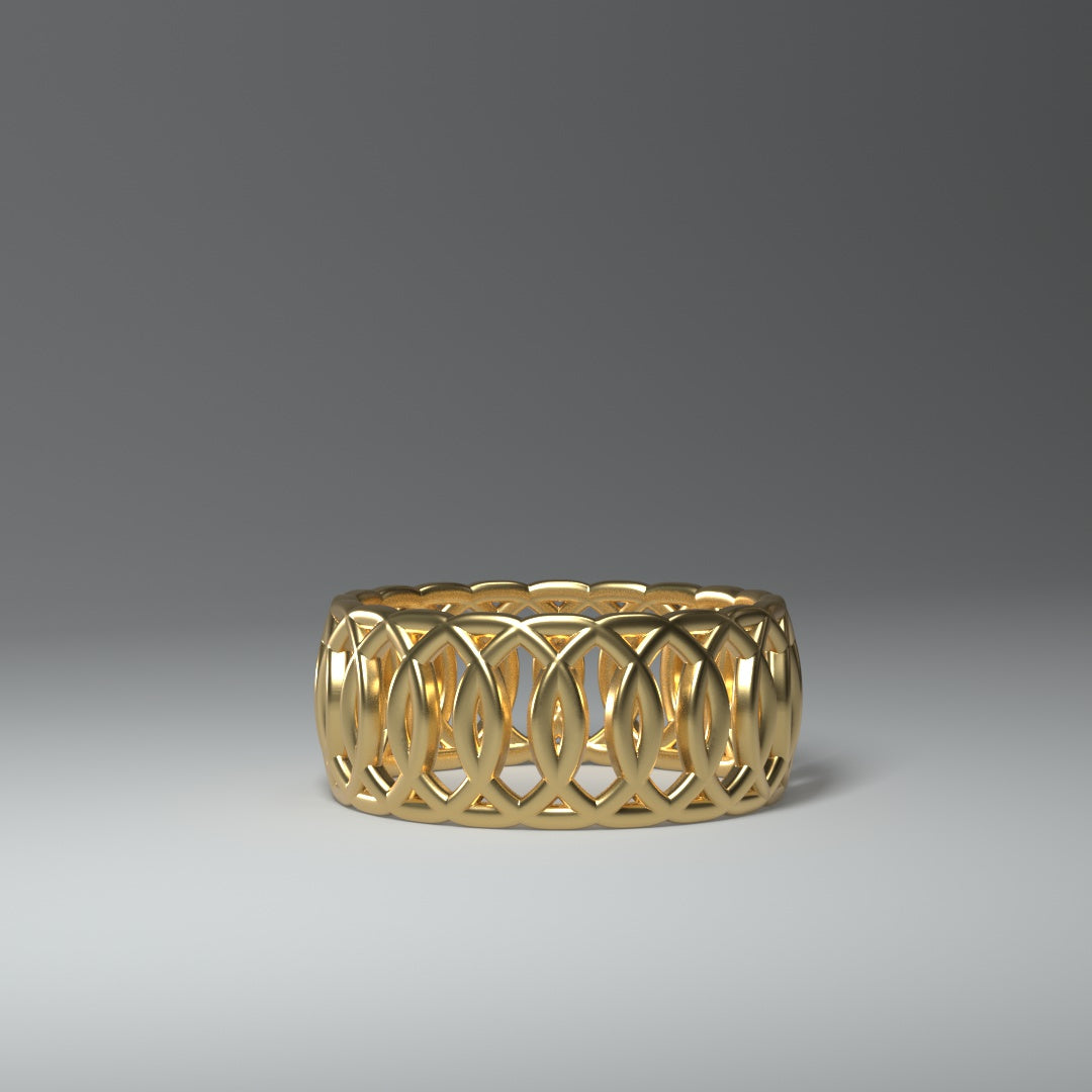 Ring "Ringpattern" 14 K Gelbgold (585) - TOJOMI