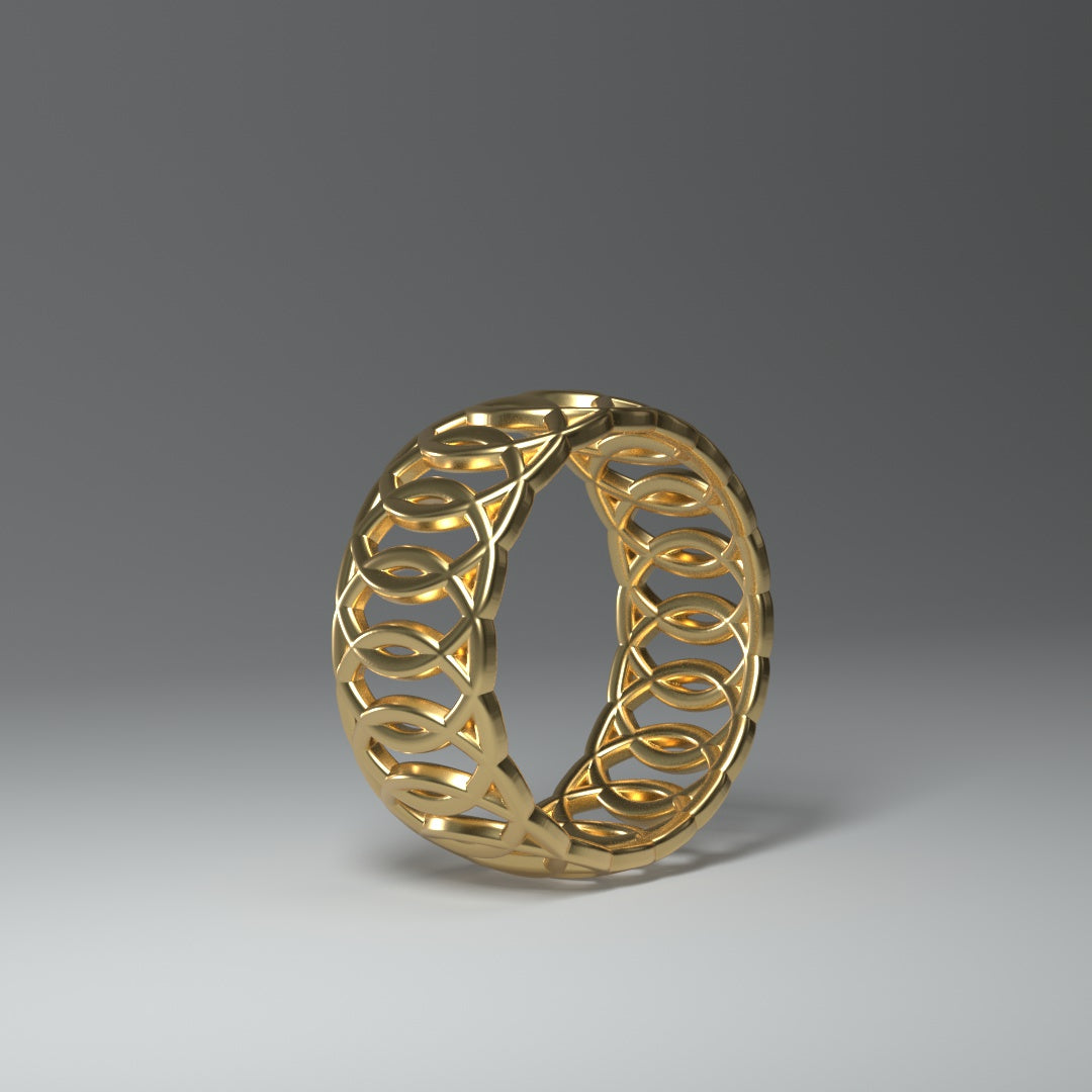 Ring "Ringpattern" 14 K Gelbgold (585) - TOJOMI