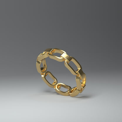 Ring "connected chainlinks" 14K Gelbgold - TOJOMI