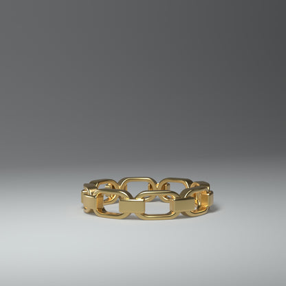 Ring "connected chainlinks" 14K Gelbgold - TOJOMI