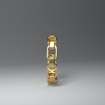 Ring "connected chainlinks" 14K Gelbgold - TOJOMI