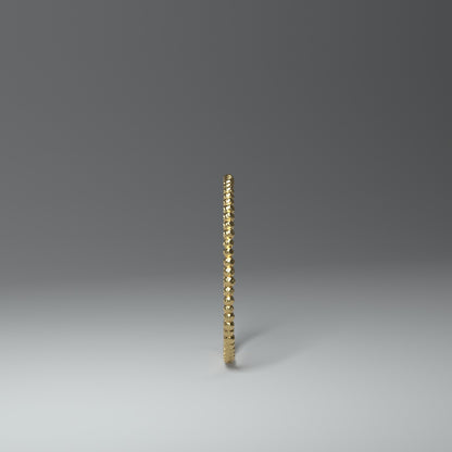 Ring "small hammered spheres" 14K Gelbgold - TOJOMI