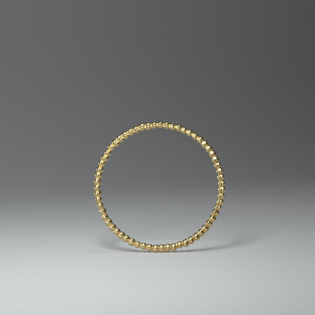 Ring "small hammered spheres" 14K Gelbgold - TOJOMI