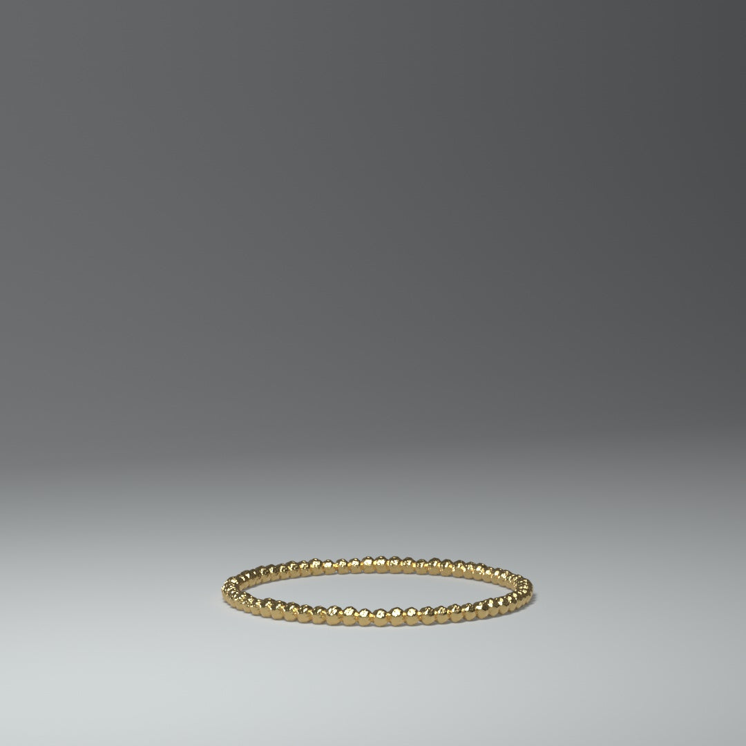 Ring "small hammered spheres" 14K Gelbgold - TOJOMI