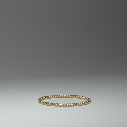 Ring "small hammered spheres" 14K Gelbgold - TOJOMI