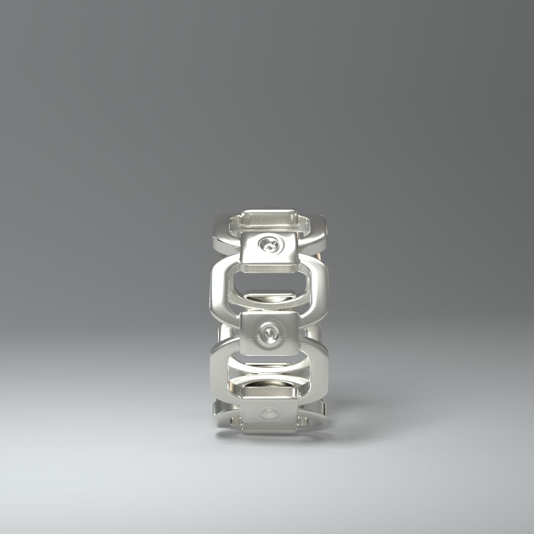 Anillo de plata para mujer | ESLABONES DE CADENA