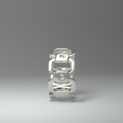 Anillo de plata para mujer | ESLABONES DE CADENA