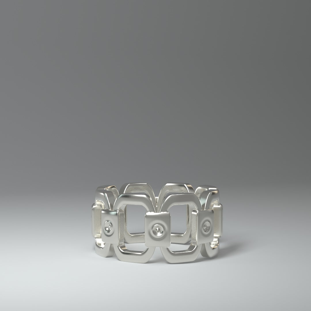 Anillo de plata para mujer | ESLABONES DE CADENA