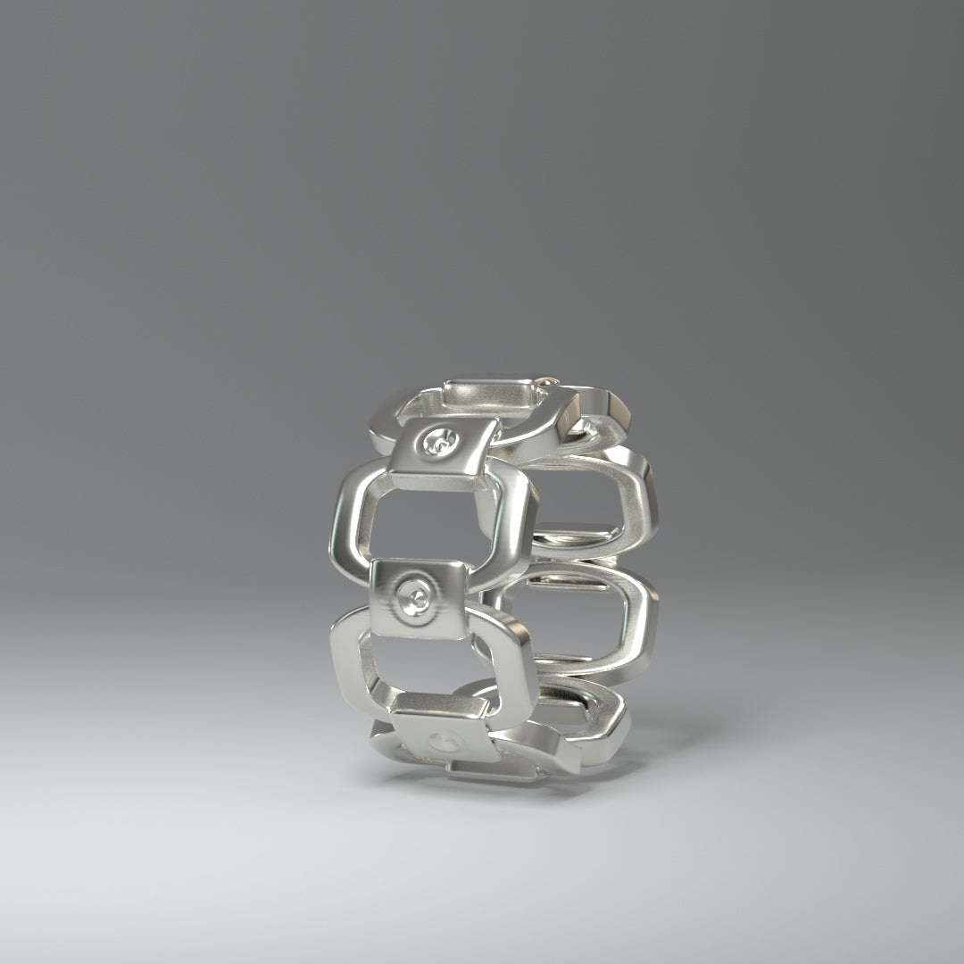 Anillo de plata para mujer | ESLABONES DE CADENA