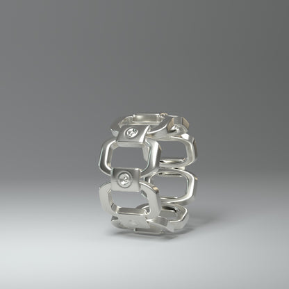 Anillo de plata para mujer | ESLABONES DE CADENA