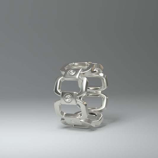 Silberring für Frauen | KETTENGLIEDER