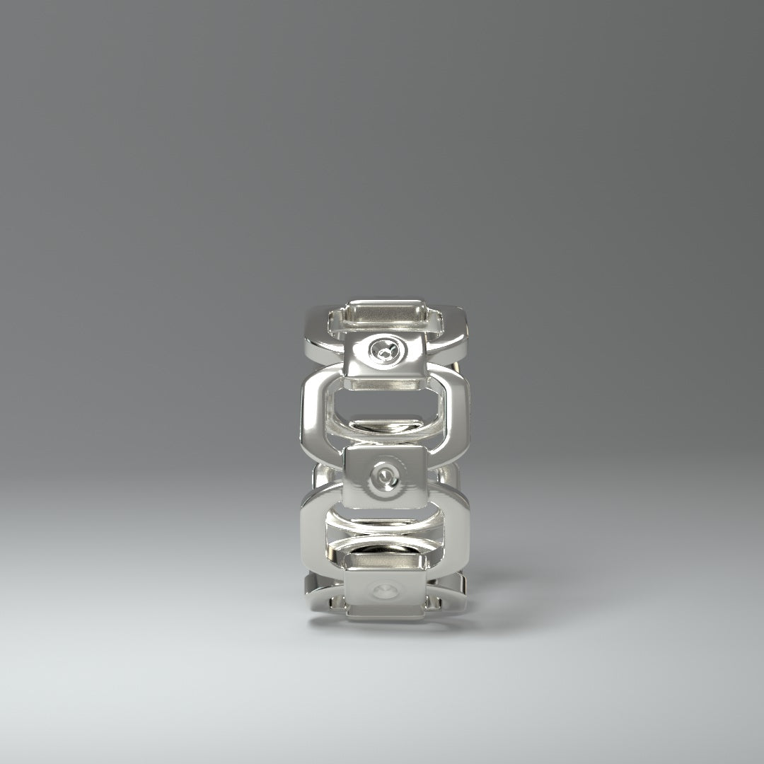 Anillo de plata para mujer | ESLABONES DE CADENA