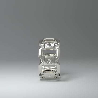 Anillo de plata para mujer | ESLABONES DE CADENA