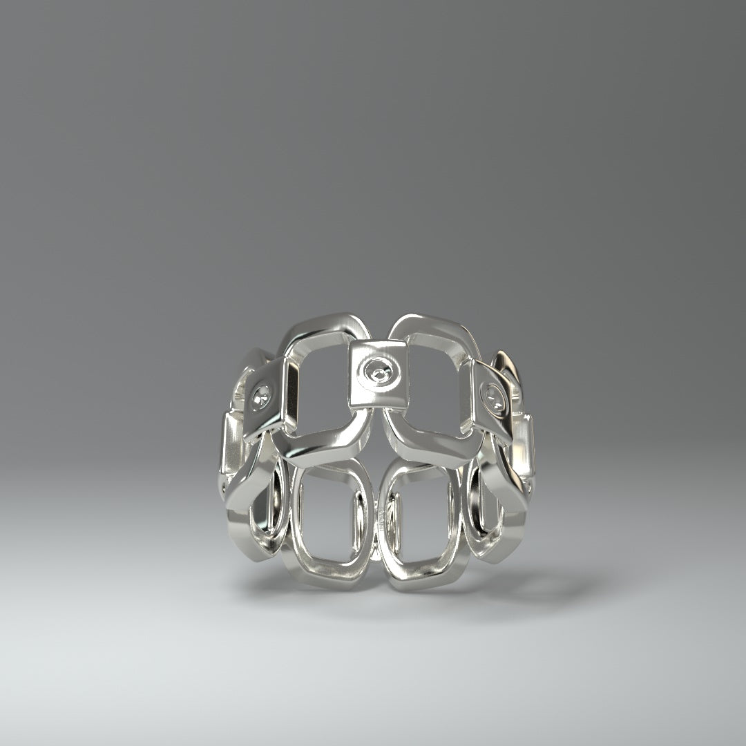 Anillo de plata para mujer | ESLABONES DE CADENA