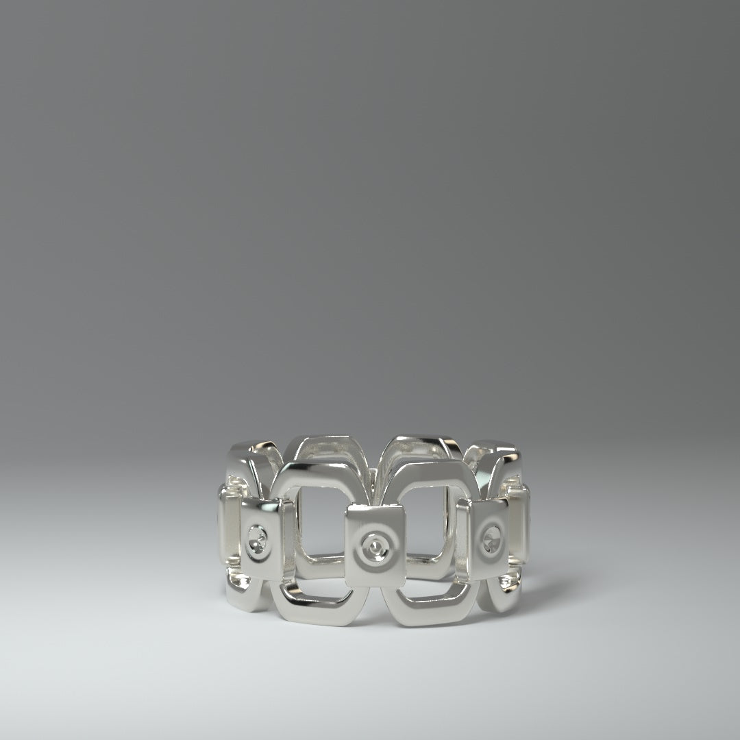 Anillo de plata para mujer | ESLABONES DE CADENA