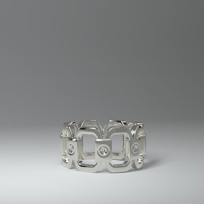 Anillo de plata para mujer | ESLABONES DE CADENA