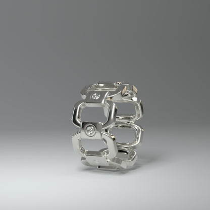 Anillo de plata para mujer | ESLABONES DE CADENA