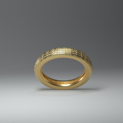 Narrow gold ring 14 carat yellow gold | MICROMESH