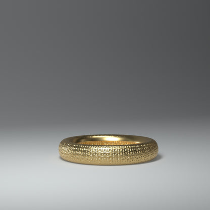 Narrow gold ring 14 carat yellow gold | MICROMESH