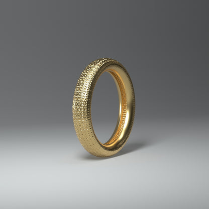 Narrow gold ring 14 carat yellow gold | MICROMESH