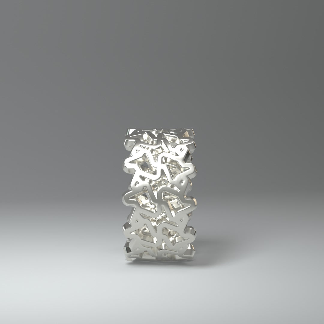 Silber Bandring | ABSTRAKT