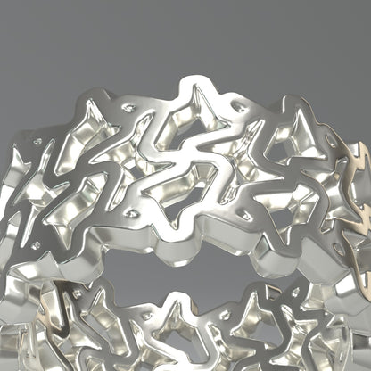 Silber Bandring | ABSTRAKT