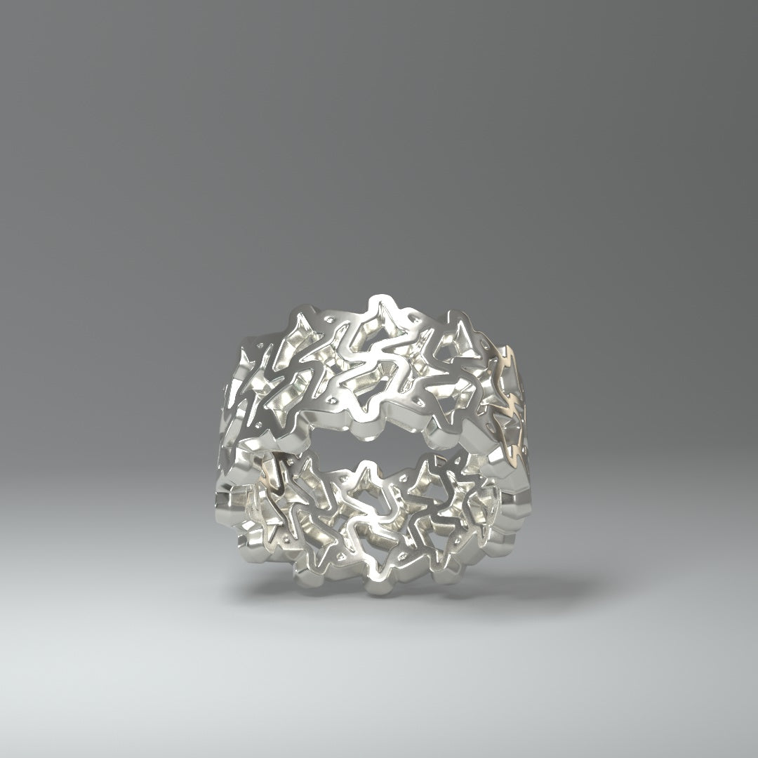 Silber Bandring | ABSTRAKT