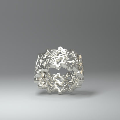 Silber Bandring | ABSTRAKT