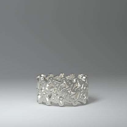 Silber Bandring | ABSTRAKT