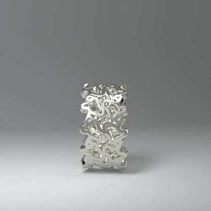 Silber Bandring | ABSTRAKT