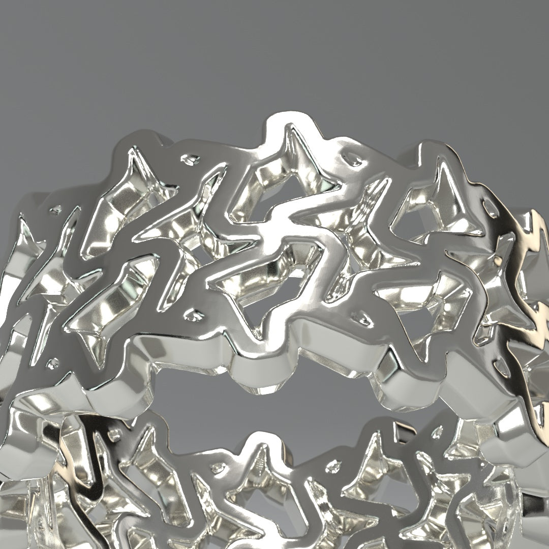 Silber Bandring | ABSTRAKT