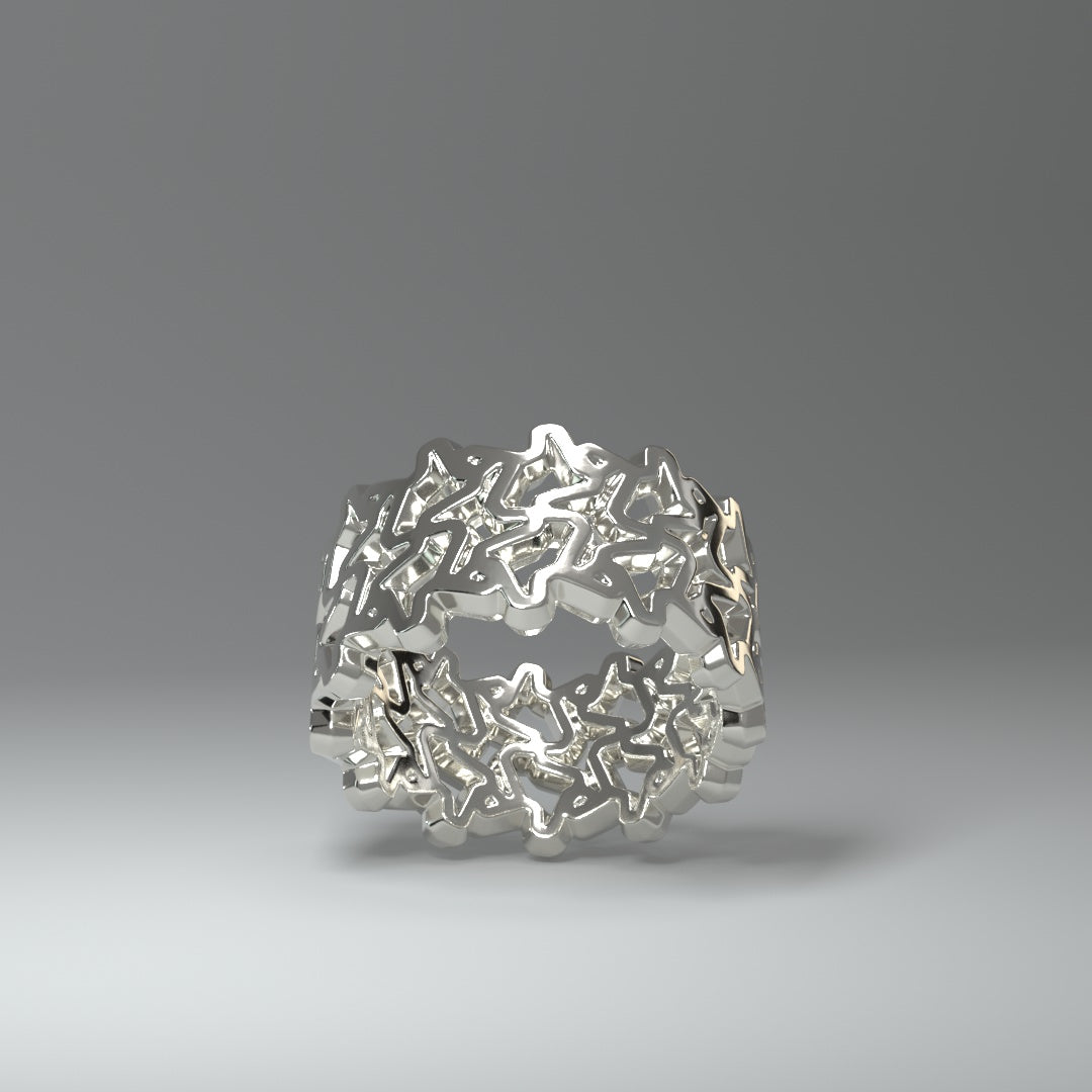 Silber Bandring | ABSTRAKT