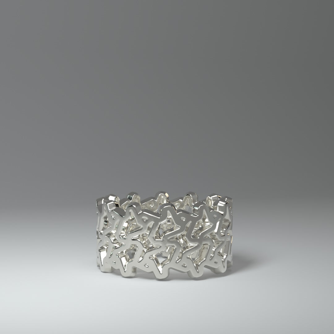 Silber Bandring | ABSTRAKT