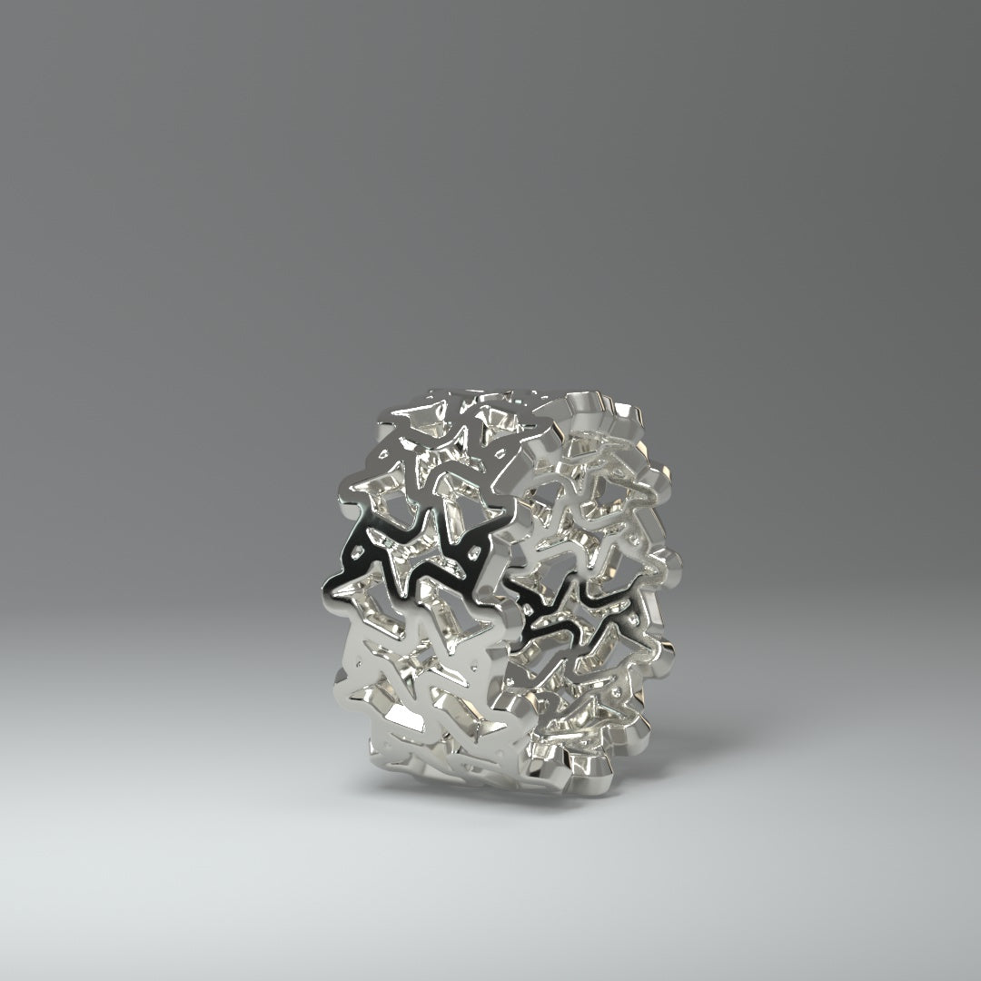 Silber Bandring | ABSTRAKT