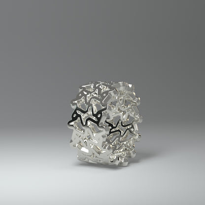 Silber Bandring | ABSTRAKT